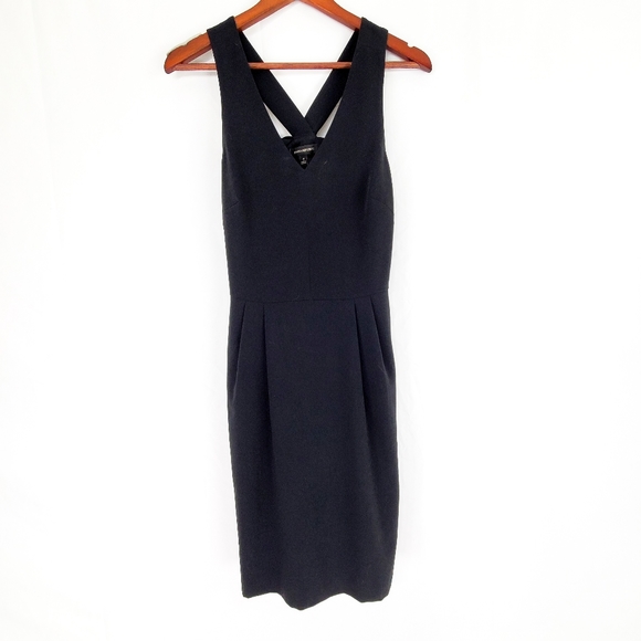 Banana Republic Black Sleeveless Midi Dress Size 4 - Picture 8 of 10